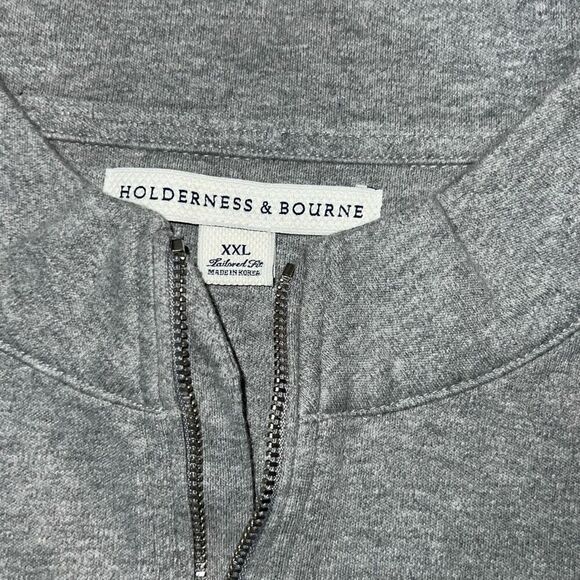 Holderness & Bourne The Robbins Vest Tailored Fit Gray Embroidered size XXL - Picture 3 of 7